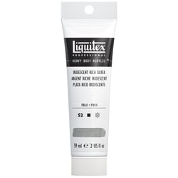Tube 59 ml de peinture acrylique Liquitex Heavy Body série 2A - Argent riche iridescent - Extra-fine