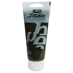 Tube 100 ml de peinture Studio Acrylics High Viscosity Pébéo - Terre d'Ombre naturelle - Fine - Opaque