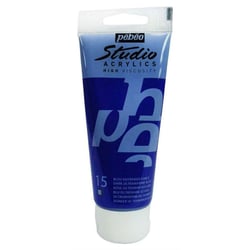 Tube 100 ml de peinture Studio Acrylics High Viscosity Pébéo - Outremer foncé - Fine - Transparent