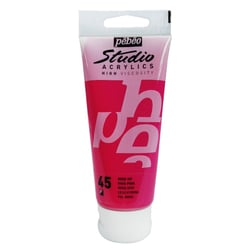 Tube 100 ml de peinture Studio Acrylics High Viscosity Pébéo - Rose vif - Fine - Opaque