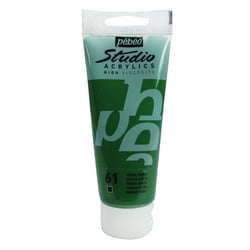 Tube 100 ml de peinture Studio Acrylics High Viscosity Pébéo - Terre verte - Fine - Opaque