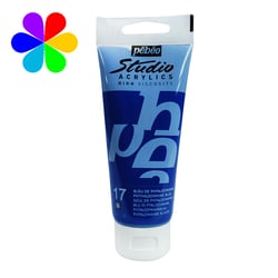 Tube 250 ml  de peinture acrylique Pébéo - Studio Acrylics High Viscosity - bleu phtalo