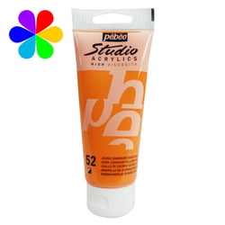 Tube 250 ml  de peinture acrylique Pébéo - Studio Acrylics High Viscosity - Imitation jaune de Cadmium