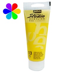 Tube 250 ml  de peinture acrylique Pébéo - Studio Acrylics High Viscosity - jaune azo clair