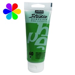 Tube 250 ml  de peinture acrylique Pébéo - Studio Acrylics High Viscosity - vert oxyde de chrome
