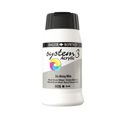 Daler-Rowney System3 Original 6 - Peinture - acrylique - blanc mélange zinc - opaque - 500 ml