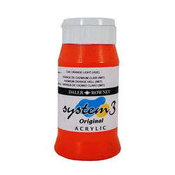 Acrylique System 3 - 500ml Daler Rowney - Orange de Cadmium clair (hue)