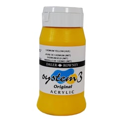 Acrylique System 3 - 500ml Daler Rowney - Jaune de Cadmium (imit)