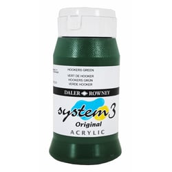 Acrylique System 3 - 500ml Daler Rowney - Vert de Hooker