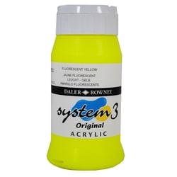 Acrylique System 3 - 500ml Daler Rowney - Jaune Fluorescent