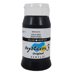 Acrylique System 3 - 500ml Daler Rowney - noir de Mars
