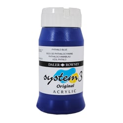 Acrylique System 3 - 500ml Daler Rowney - Bleu Phthalo