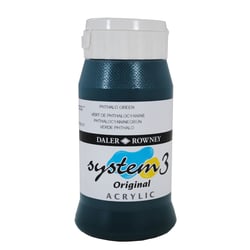 Acrylique System 3 - 500ml - Daler Rowney - Vert phtalo
