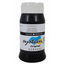 Acrylique System 3 - 500ml Daler Rowney - Noir primaire