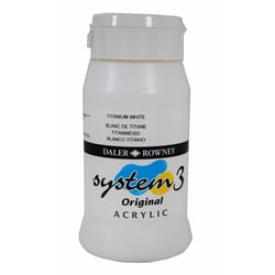 Acrylique System 3 - 500ml - Daler Rowney - Blanc de titane