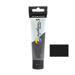 Tube 59 ml de peinture acrylique Daler Rowney - System 3 - Noir de Mars