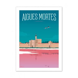 Affiche 50x70 « aigues mortes, camargue »