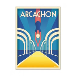 Affiche 50x70  «Arcachon, jetée Thiers »