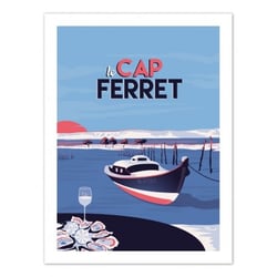 Affiche 50x70  «Cap ferret, le Mimbeau »