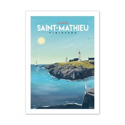 Affiche 50x70  «la pointe st mathieu »