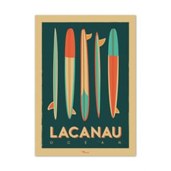 Affiche 50x70  «lacanau surf »