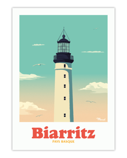 Affiche Biarritz - 50 x 70 cm - Le Phare