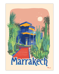 Affiche Marrakech Le jardin majorelle - 50 x 70 cm