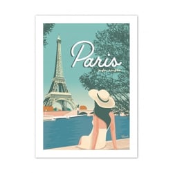 Affiche 50x70  «Paris, mon amour »