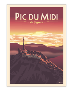 Affiche Pic du midi de Bigorre - 50 x 70 cm