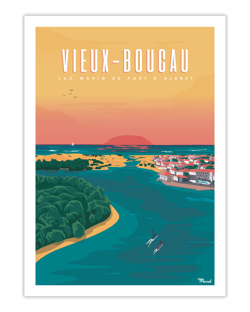 Affiche Vieux-Boucau - 50 x 70 cm