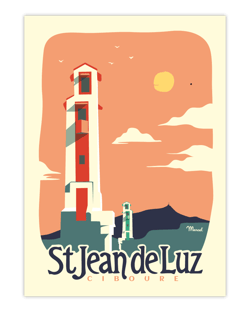 Affiche St jean de Luz Ciboure - 50 x 70 cm