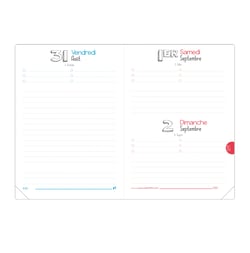 Agenda scolaire journalier 2020/2021 - Textagenda 21 - 15 x 21 cm - Quo Vadis - Union Jack