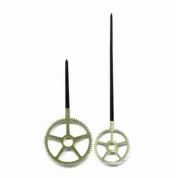 2 aiguilles horloge roues 5.7 et 9.2 cm