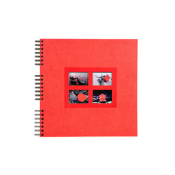 Album photos à spirales 60 pages noires Passion - 32X32 cm - rouge
