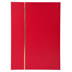 Albums timbres Simili cuir rouge - 48 pages - 22.5x30.5cm