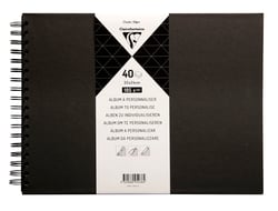 Album personnalisable Clairefontaine - 32 x 24 cm - Noir - Clairefontaine - 80 pages unies