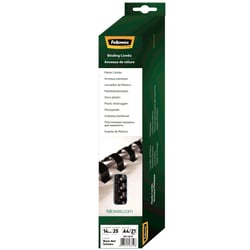 25 anneaux plastiques 1.4 cm noir