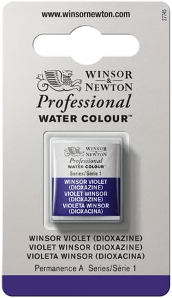 1/2 godet - Peinture aquarelle Winsor & Newton - Violet Winsor n°733 - Extra fine - Transparent