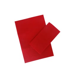 Set 2 feuilles feutrines rouges - Créalia
