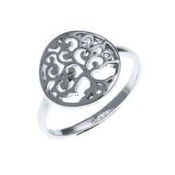 Bague argent rhodié - arbre de vie - T54