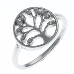 Bague argent rhodié - arbre de vie et zircons - T60