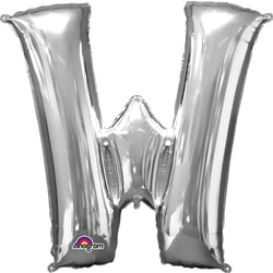 Ballon Lettre W argenté