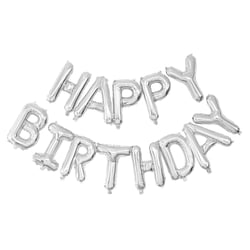 Ballon aluminium - Happy Birthday - Argent
