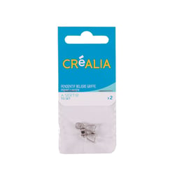 2 bélières à griffes Créalia - Rhodium