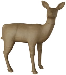 Support à décorer Décopatch - Biche XL - Papier mâché - 96 x 31 x 10 cm