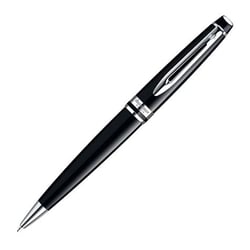 Stylo bille - Expert Laqué noir - Bleu - Pointe moyenne