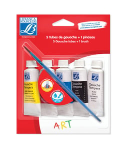 Lefranc & Bourgeois - Peinture - gouache - couleurs primaires assorties - 20 ml (pack de 5)