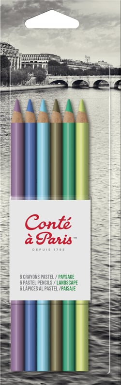 6 crayons pastels - Conté à Paris - Paysage