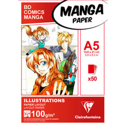 Manga bloc Illustrations - A5 - 50 feuilles