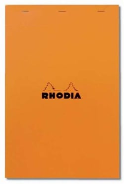 Bloc-notes - 8.5 x 12 cm - Rhodia - 160 pages petits carreaux - Orange